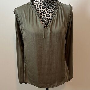 Anthropologie DOLAN “army” green blouse